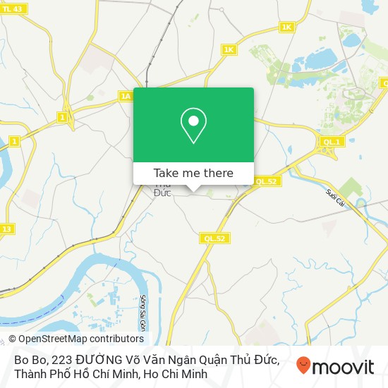 Bo Bo, 223 ĐƯỜNG Võ Văn Ngân Quận Thủ Đức, Thành Phố Hồ Chí Minh map