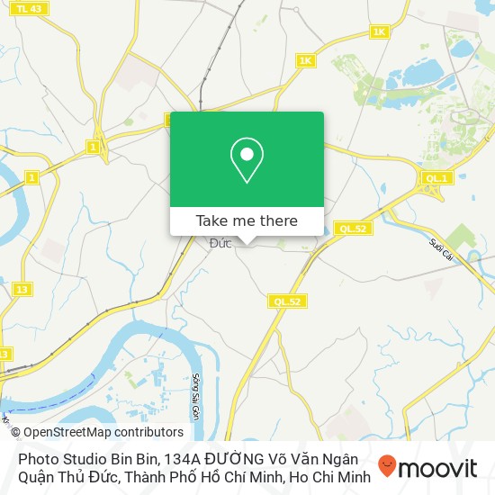 Photo Studio Bin Bin, 134A ĐƯỜNG Võ Văn Ngân Quận Thủ Đức, Thành Phố Hồ Chí Minh map