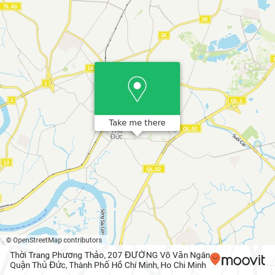 Thời Trang Phương Thảo, 207 ĐƯỜNG Võ Văn Ngân Quận Thủ Đức, Thành Phố Hồ Chí Minh map