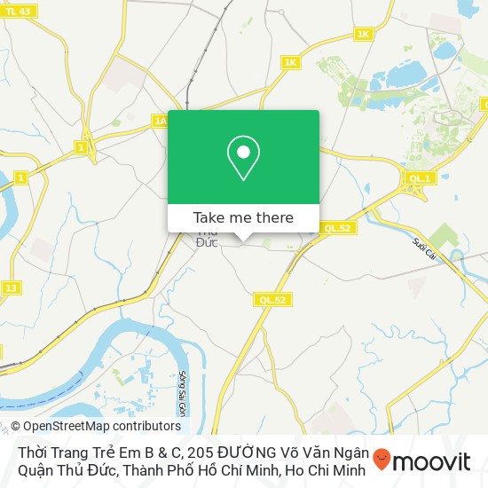 Thời Trang Trẻ Em B & C, 205 ĐƯỜNG Võ Văn Ngân Quận Thủ Đức, Thành Phố Hồ Chí Minh map