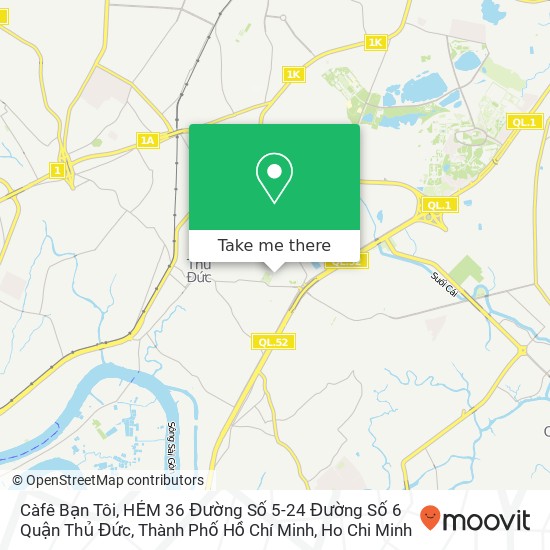 Càfê Bạn Tôi, HẺM 36 Đường Số 5-24 Đường Số 6 Quận Thủ Đức, Thành Phố Hồ Chí Minh map