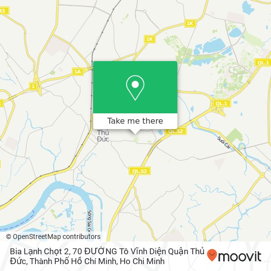 Bia Lạnh Chọt 2, 70 ĐƯỜNG Tô Vĩnh Diện Quận Thủ Đức, Thành Phố Hồ Chí Minh map