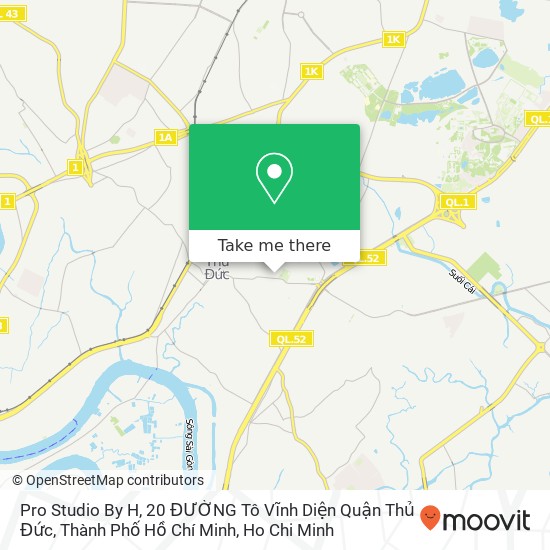 Pro Studio By H, 20 ĐƯỜNG Tô Vĩnh Diện Quận Thủ Đức, Thành Phố Hồ Chí Minh map