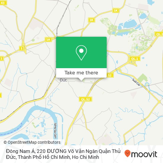 Đông Nam Á, 220 ĐƯỜNG Võ Văn Ngân Quận Thủ Đức, Thành Phố Hồ Chí Minh map