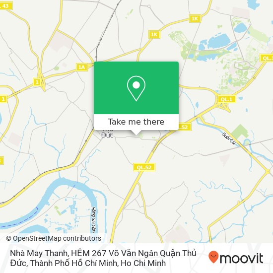 Nhà May Thanh, HẺM 267 Võ Văn Ngân Quận Thủ Đức, Thành Phố Hồ Chí Minh map