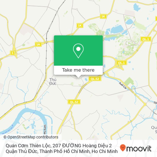 Quán Cơm Thiên Lộc, 207 ĐƯỜNG Hoàng Diệu 2 Quận Thủ Đức, Thành Phố Hồ Chí Minh map