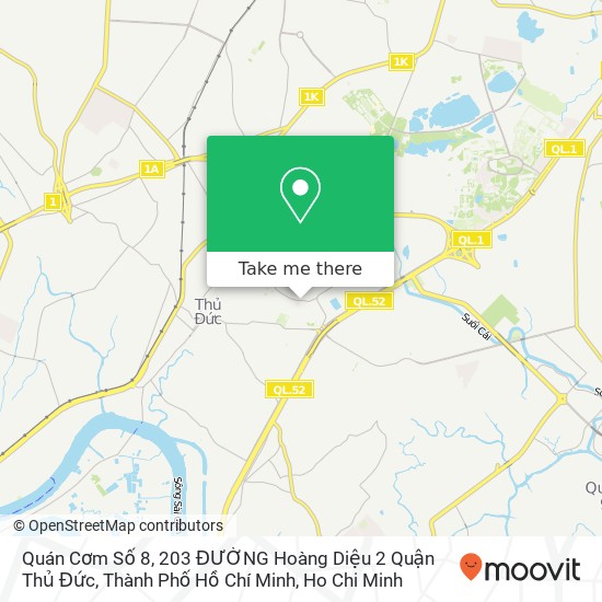 Quán Cơm Số 8, 203 ĐƯỜNG Hoàng Diệu 2 Quận Thủ Đức, Thành Phố Hồ Chí Minh map