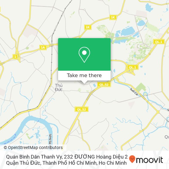 Quán Bình Dân Thanh Vy, 232 ĐƯỜNG Hoàng Diệu 2 Quận Thủ Đức, Thành Phố Hồ Chí Minh map