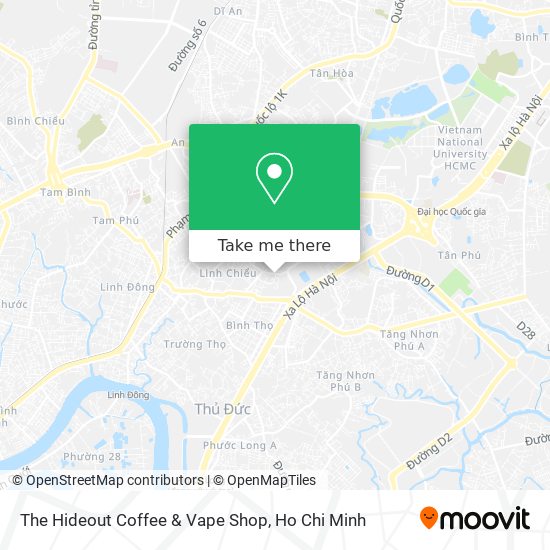 The Hideout Coffee & Vape Shop map