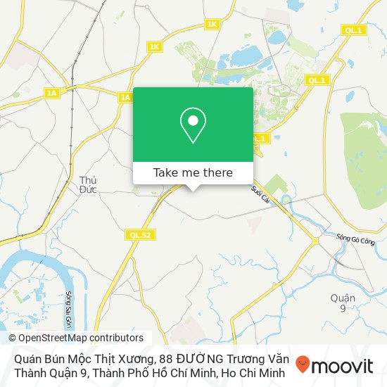 Quán Bún Mộc Thịt Xương, 88 ĐƯỜNG Trương Văn Thành Quận 9, Thành Phố Hồ Chí Minh map