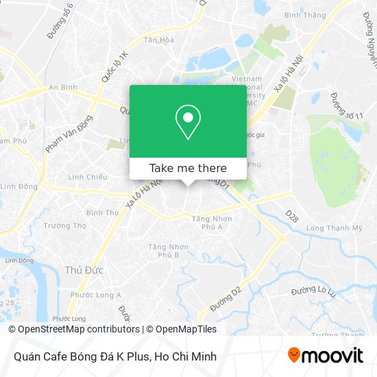 Quán Cafe Bóng Đá K Plus map