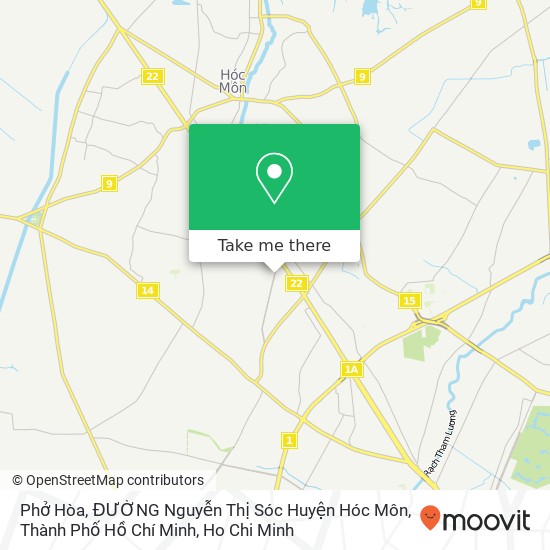 Phở Hòa, ĐƯỜNG Nguyễn Thị Sóc Huyện Hóc Môn, Thành Phố Hồ Chí Minh map