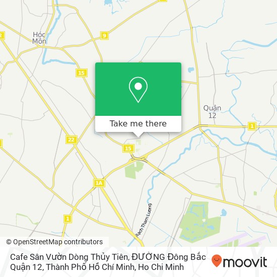 Cafe Sân Vườn Dòng Thủy Tiên, ĐƯỜNG Đông Bắc Quận 12, Thành Phố Hồ Chí Minh map