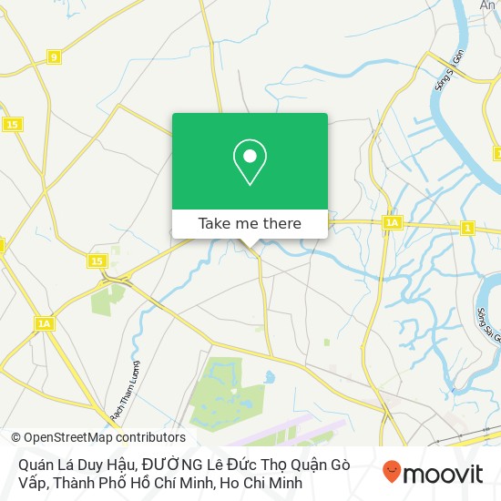 Quán Lá Duy Hậu, ĐƯỜNG Lê Đức Thọ Quận Gò Vấp, Thành Phố Hồ Chí Minh map