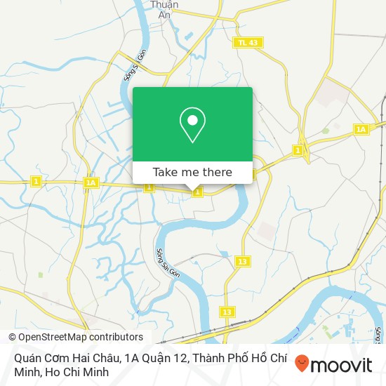 Quán Cơm Hai Châu, 1A Quận 12, Thành Phố Hồ Chí Minh map