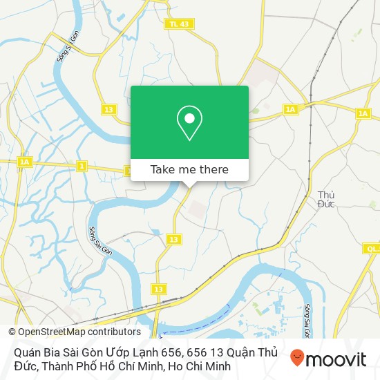 Quán Bia Sài Gòn Ướp Lạnh 656, 656 13 Quận Thủ Đức, Thành Phố Hồ Chí Minh map