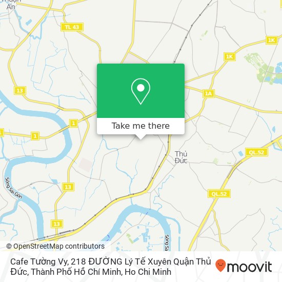 Cafe Tường Vy, 218 ĐƯỜNG Lý Tế Xuyên Quận Thủ Đức, Thành Phố Hồ Chí Minh map