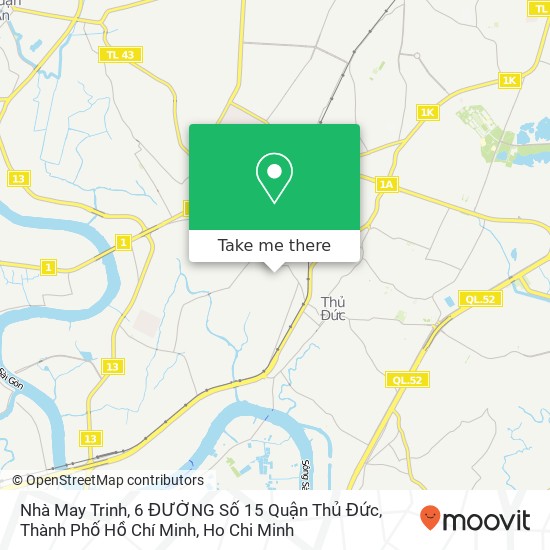 Nhà May Trinh, 6 ĐƯỜNG Số 15 Quận Thủ Đức, Thành Phố Hồ Chí Minh map