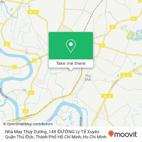 Nhà May Thùy Dương, 148 ĐƯỜNG Lý Tế Xuyên Quận Thủ Đức, Thành Phố Hồ Chí Minh map