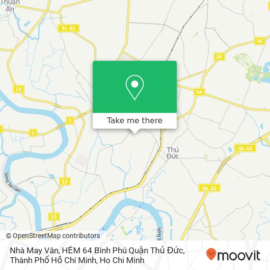 Nhà May Vân, HẺM 64 Bình Phú Quận Thủ Đức, Thành Phố Hồ Chí Minh map
