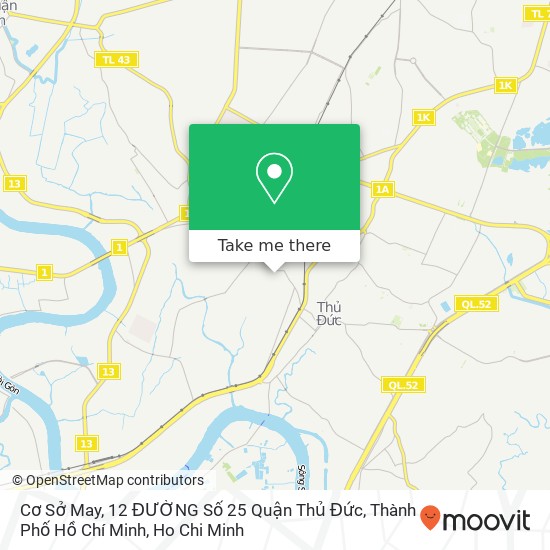 Cơ Sở May, 12 ĐƯỜNG Số 25 Quận Thủ Đức, Thành Phố Hồ Chí Minh map