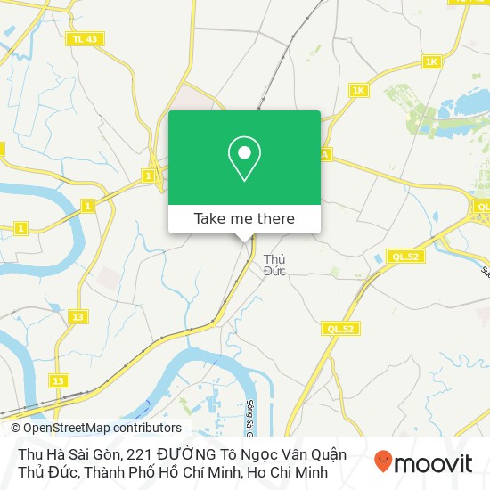 Thu Hà Sài Gòn, 221 ĐƯỜNG Tô Ngọc Vân Quận Thủ Đức, Thành Phố Hồ Chí Minh map