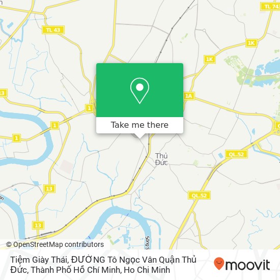 Tiệm Giày Thái, ĐƯỜNG Tô Ngọc Vân Quận Thủ Đức, Thành Phố Hồ Chí Minh map