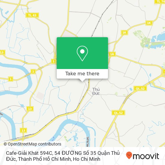 Cafe-Giải Khát 594C, 54 ĐƯỜNG Số 35 Quận Thủ Đức, Thành Phố Hồ Chí Minh map