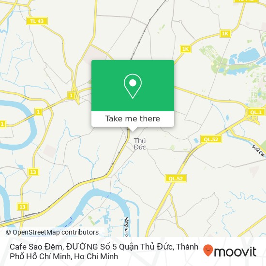 Cafe Sao Đêm, ĐƯỜNG Số 5 Quận Thủ Đức, Thành Phố Hồ Chí Minh map