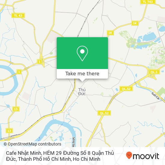 Cafe Nhật Minh, HẺM 29 Đường Số 8 Quận Thủ Đức, Thành Phố Hồ Chí Minh map