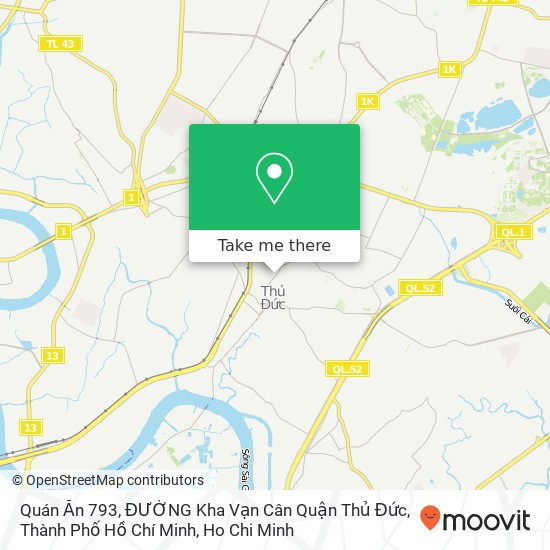 Quán Ăn 793, ĐƯỜNG Kha Vạn Cân Quận Thủ Đức, Thành Phố Hồ Chí Minh map