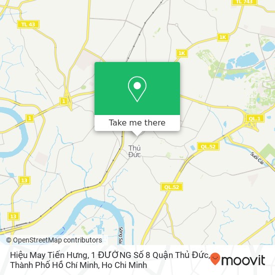 Hiệu May Tiến Hưng, 1 ĐƯỜNG Số 8 Quận Thủ Đức, Thành Phố Hồ Chí Minh map