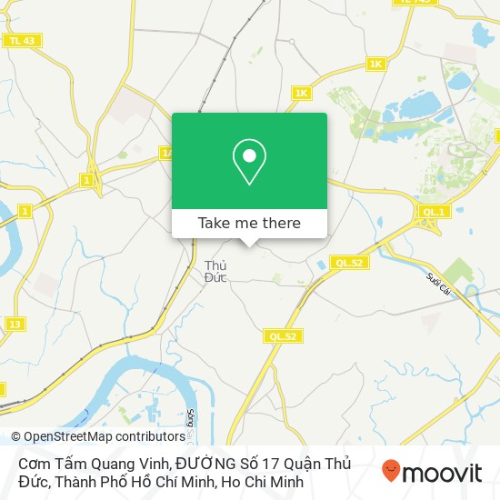 Cơm Tấm Quang Vinh, ĐƯỜNG Số 17 Quận Thủ Đức, Thành Phố Hồ Chí Minh map