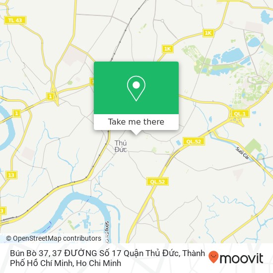 Bún Bò 37, 37 ĐƯỜNG Số 17 Quận Thủ Đức, Thành Phố Hồ Chí Minh map