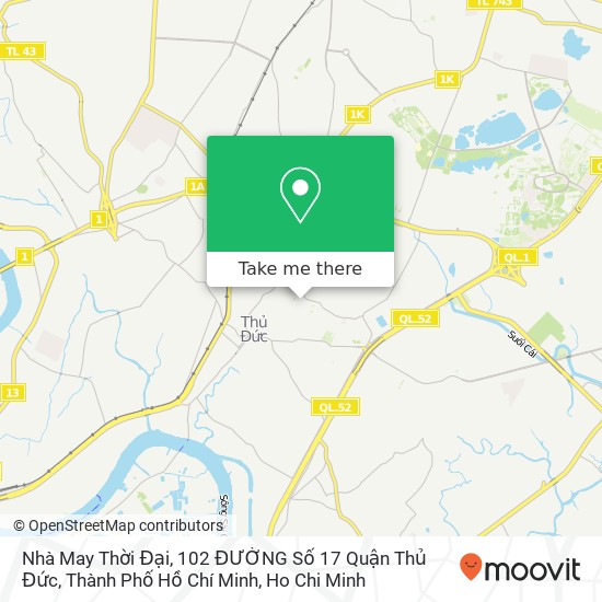 Nhà May Thời Đại, 102 ĐƯỜNG Số 17 Quận Thủ Đức, Thành Phố Hồ Chí Minh map