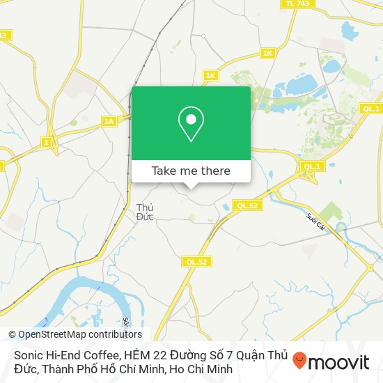 Sonic Hi-End Coffee, HẺM 22 Đường Số 7 Quận Thủ Đức, Thành Phố Hồ Chí Minh map