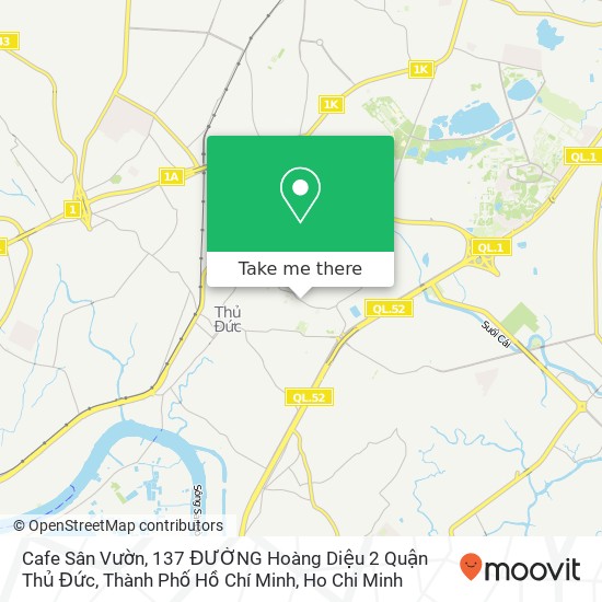 Cafe Sân Vườn, 137 ĐƯỜNG Hoàng Diệu 2 Quận Thủ Đức, Thành Phố Hồ Chí Minh map