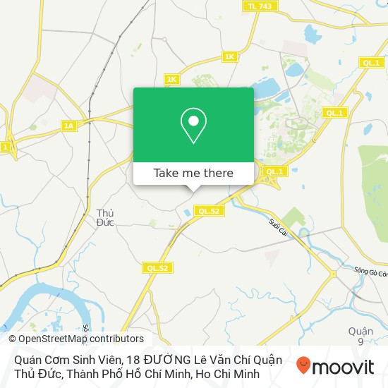 Quán Cơm Sinh Viên, 18 ĐƯỜNG Lê Văn Chí Quận Thủ Đức, Thành Phố Hồ Chí Minh map