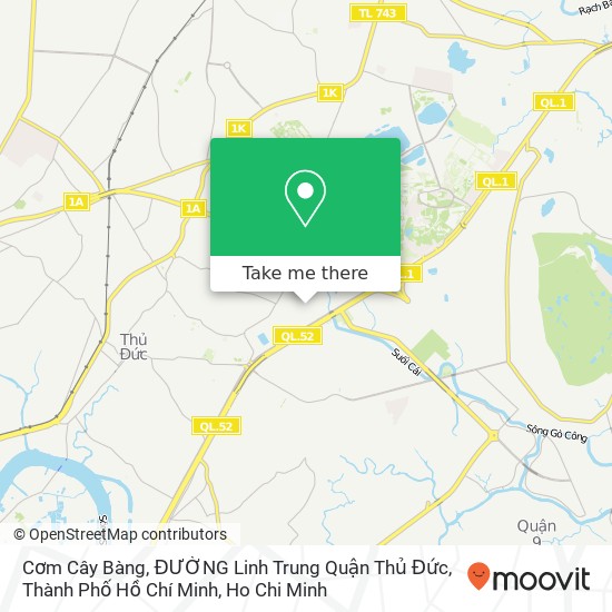 Cơm Cây Bàng, ĐƯỜNG Linh Trung Quận Thủ Đức, Thành Phố Hồ Chí Minh map