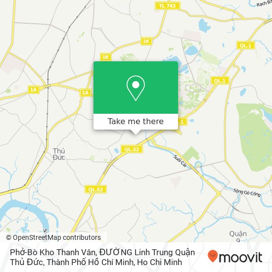 Phở-Bò Kho Thanh Vân, ĐƯỜNG Linh Trung Quận Thủ Đức, Thành Phố Hồ Chí Minh map