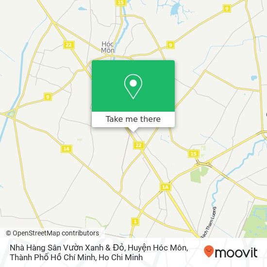 Nhà Hàng Sân Vườn Xanh & Đỏ, Huyện Hóc Môn, Thành Phố Hồ Chí Minh map