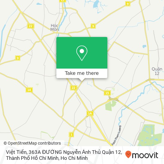 Việt Tiến, 363A ĐƯỜNG Nguyễn Ảnh Thủ Quận 12, Thành Phố Hồ Chí Minh map