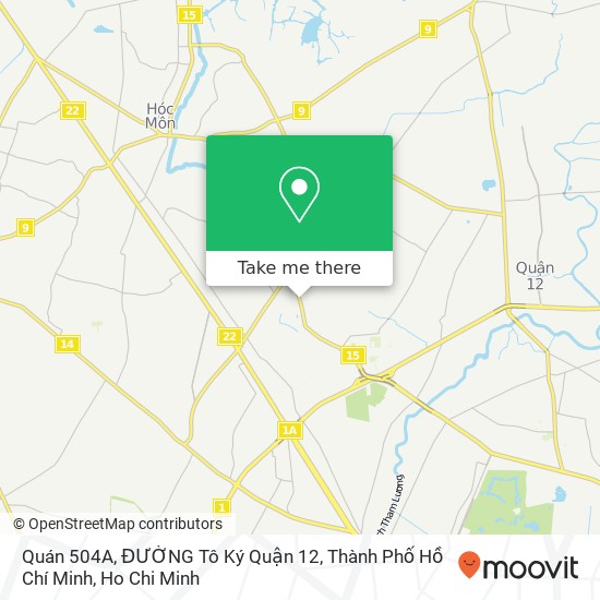 Quán 504A, ĐƯỜNG Tô Ký Quận 12, Thành Phố Hồ Chí Minh map
