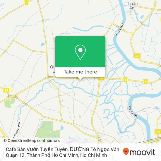 Cafe Sân Vườn Tuyền Tuyền, ĐƯỜNG Tô Ngọc Vân Quận 12, Thành Phố Hồ Chí Minh map