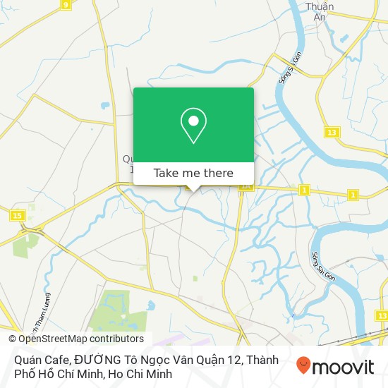 Quán Cafe, ĐƯỜNG Tô Ngọc Vân Quận 12, Thành Phố Hồ Chí Minh map