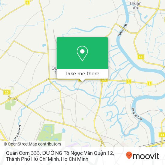Quán Cơm 333, ĐƯỜNG Tô Ngọc Vân Quận 12, Thành Phố Hồ Chí Minh map