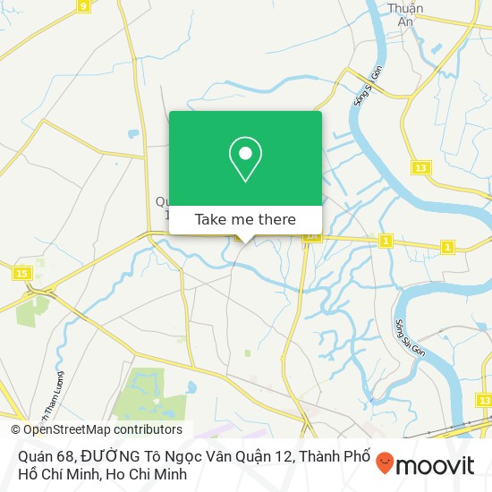 Quán 68, ĐƯỜNG Tô Ngọc Vân Quận 12, Thành Phố Hồ Chí Minh map