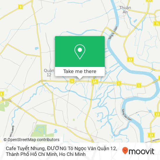 Cafe Tuyết Nhung, ĐƯỜNG Tô Ngọc Vân Quận 12, Thành Phố Hồ Chí Minh map