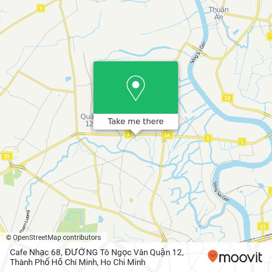 Cafe Nhạc 68, ĐƯỜNG Tô Ngọc Vân Quận 12, Thành Phố Hồ Chí Minh map