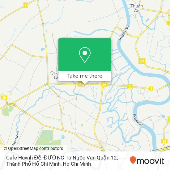 Cafe Huynh Đệ, ĐƯỜNG Tô Ngọc Vân Quận 12, Thành Phố Hồ Chí Minh map